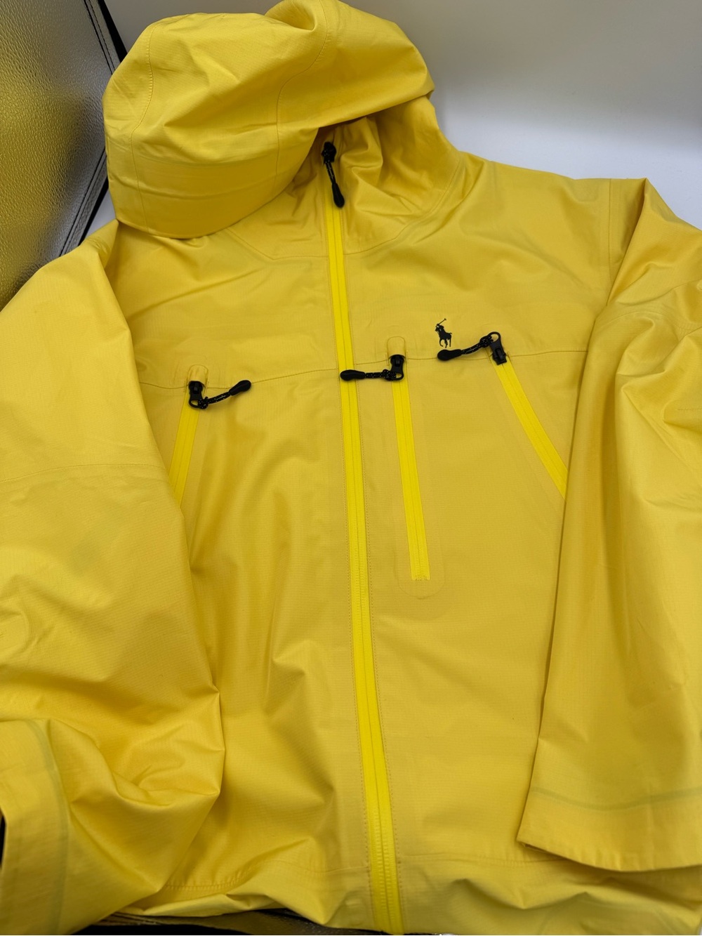 POLO Ralph Lauren- Perfect for Fall! Lemon Yellow Hooded Rain Coat NWT! 🆕💛🐝
